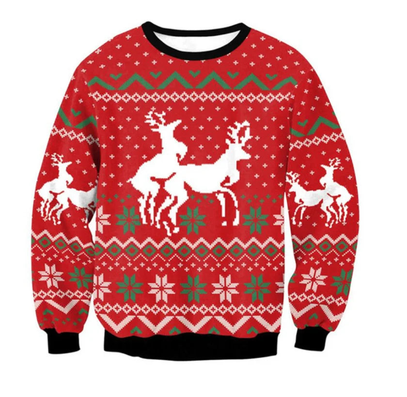 Heren Trui Kerstprint Warm en Comfortabel Gebreid - StudioMarella