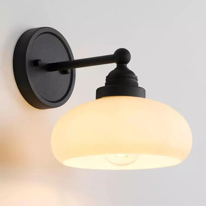 Vintage Wandlamp Melkwit Glas Industriële Stijl Verlichting Slaapkamer Gang