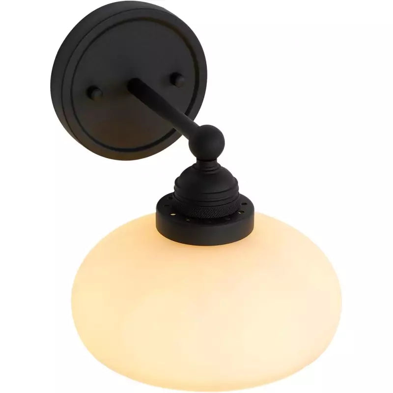 Vintage Wandlamp Melkwit Glas Industriële Stijl Verlichting Slaapkamer Gang