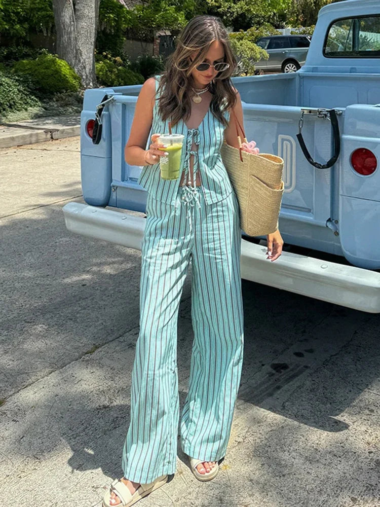 Boho Vest Broek Pak Set Zomer Jurk