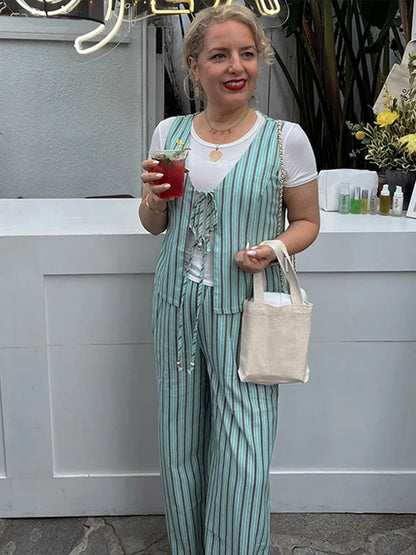 Boho Vest Broek Pak Set Zomer Jurk