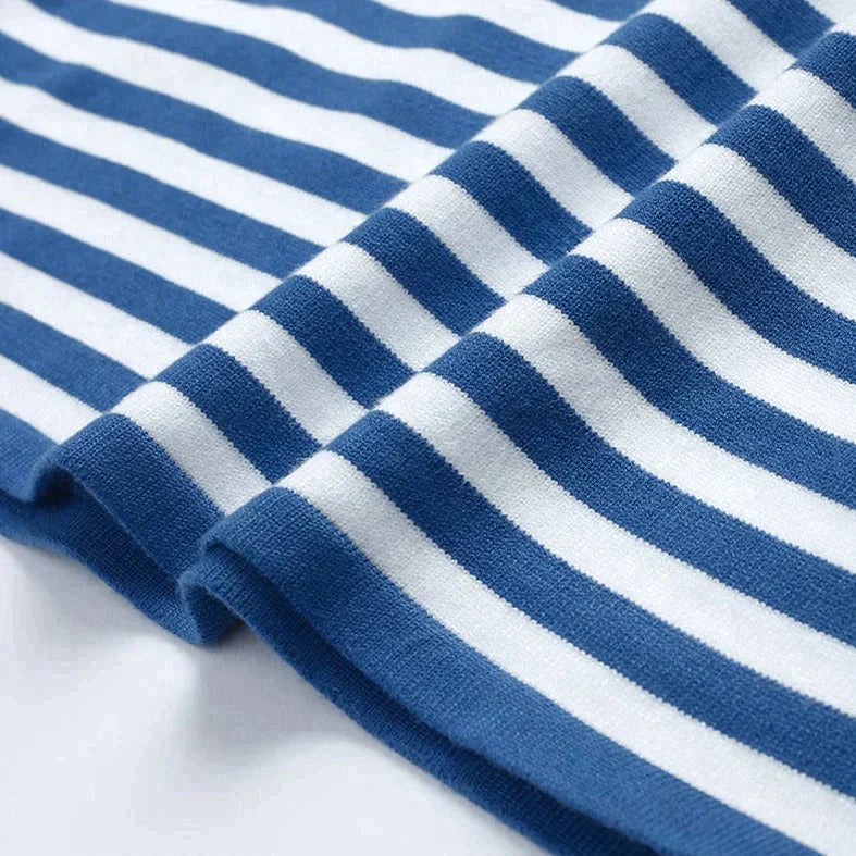 Gestreept Katoenen T-shirt Dames | Lange Mouwen Tops Dames 5