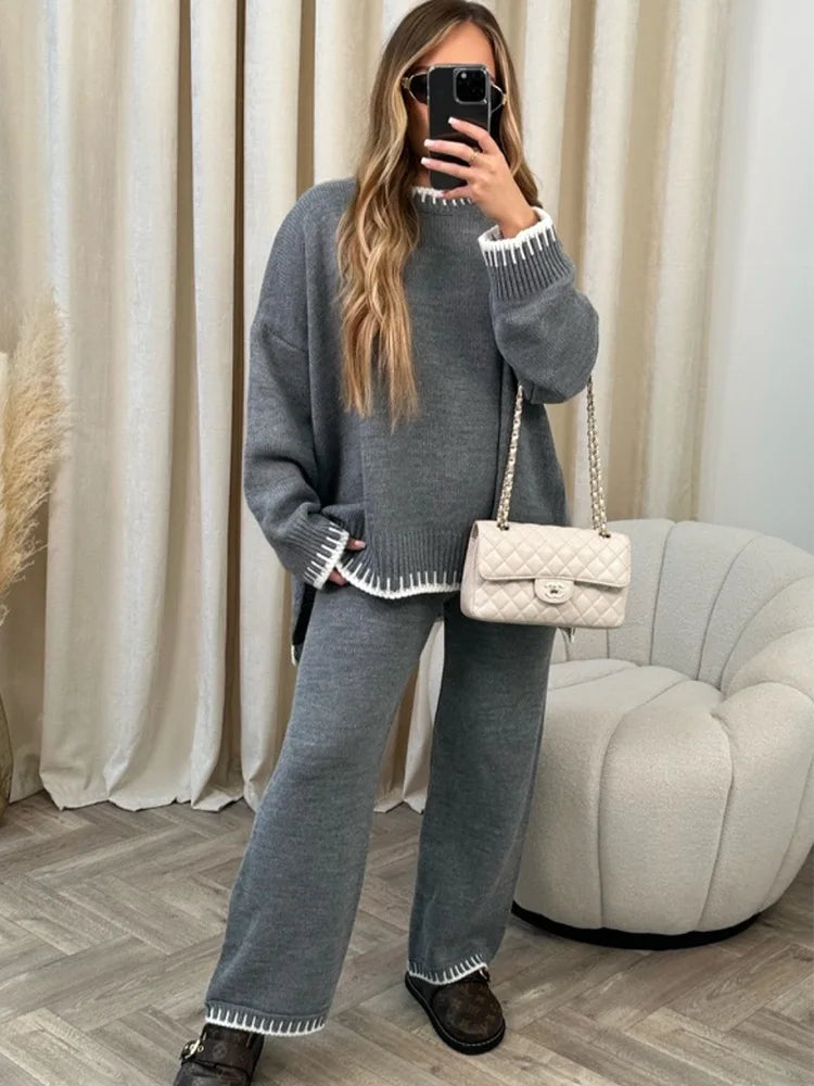 Warme Twee-Delige Outfit Set voor Vrouw Comfortabel