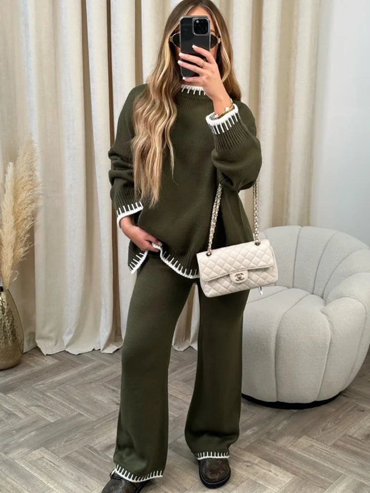 Warme Twee-Delige Outfit Set voor Vrouw Comfortabel