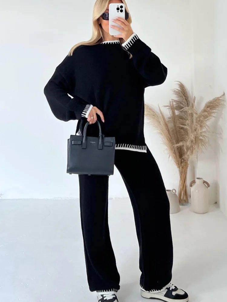 Warme Twee-Delige Outfit Set voor Vrouw Comfortabel