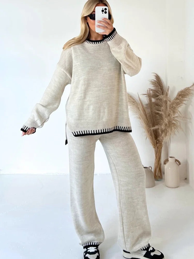 Warme Twee-Delige Outfit Set voor Vrouw Comfortabel