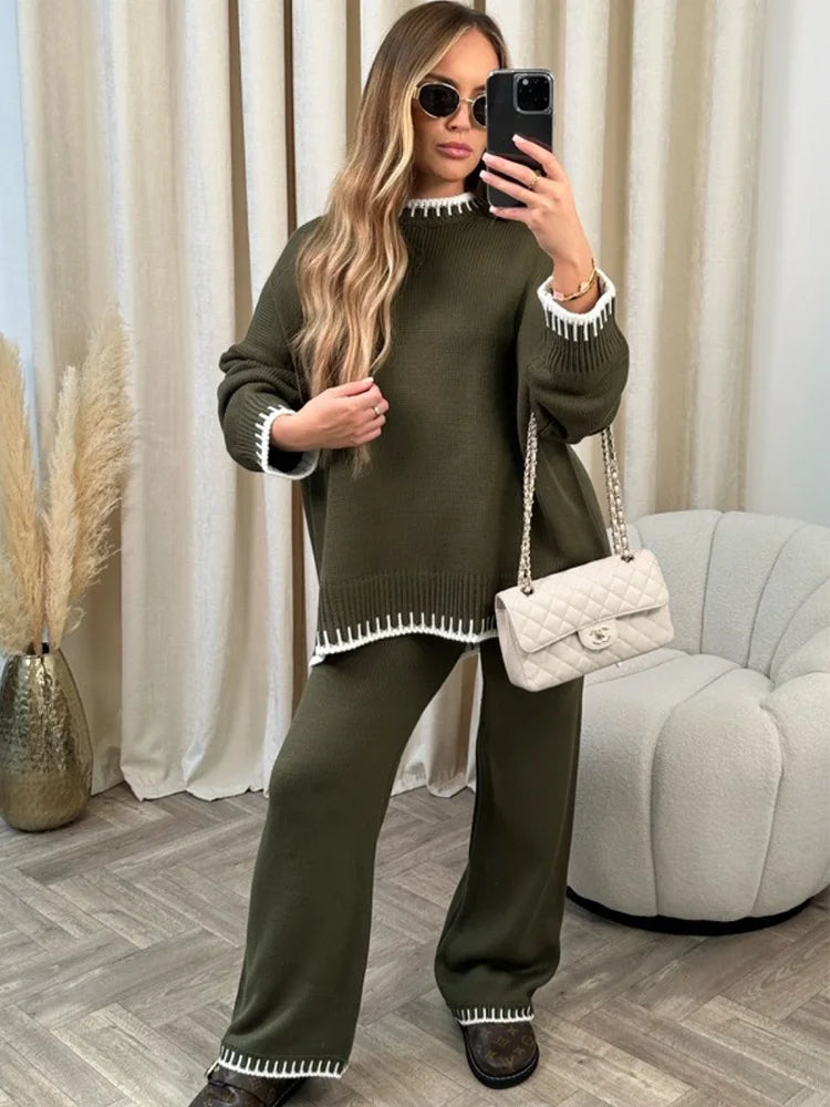 Warme Twee-Delige Outfit Set voor Vrouw Comfortabel