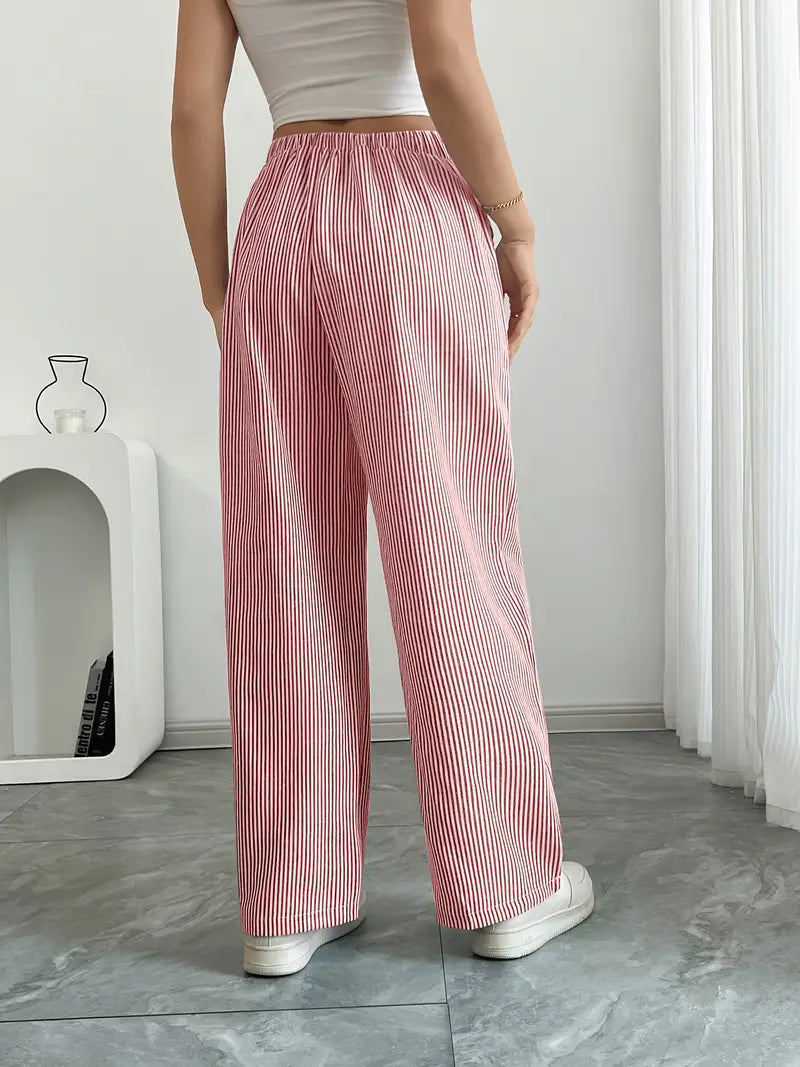 Gestreepte Flared Broek | Pantalon Dames met Zakken 8