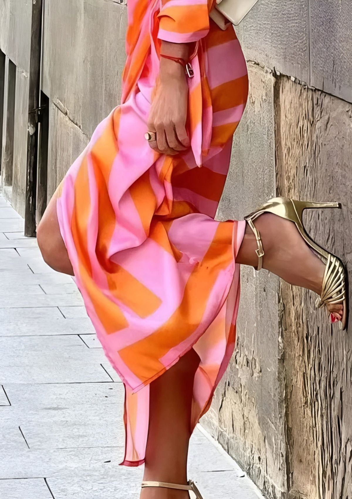 Gestreepte Wikkeljurk Dames | Tijdloze Elegantie 2