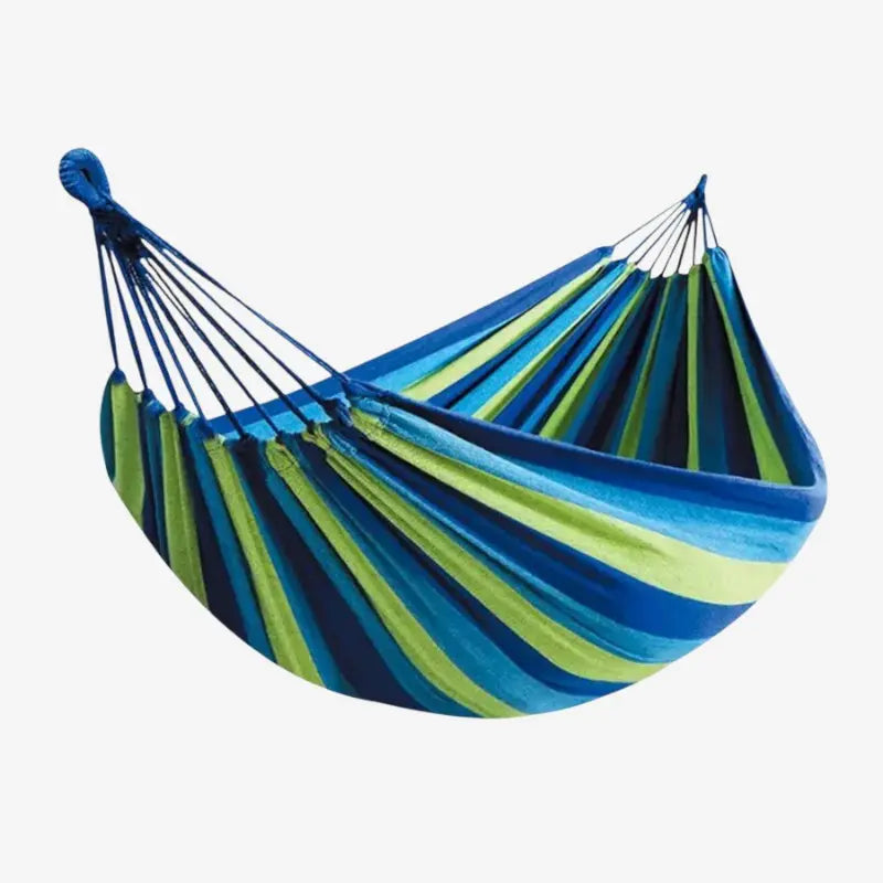 Opklapbare Hangmat met Antislip Basis – Gestreept Design, 260 × 150 cm Luxe Relaxstoel voor Binnen en Buiten