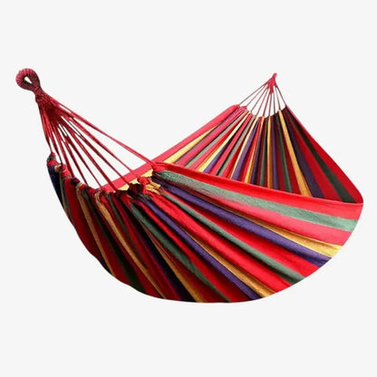 Opklapbare Hangmat met Antislip Basis – Gestreept Design, 260 × 150 cm Luxe Relaxstoel voor Binnen en Buiten