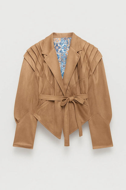 Damesjas Oversized met Ceintuur voor Een Casual Look