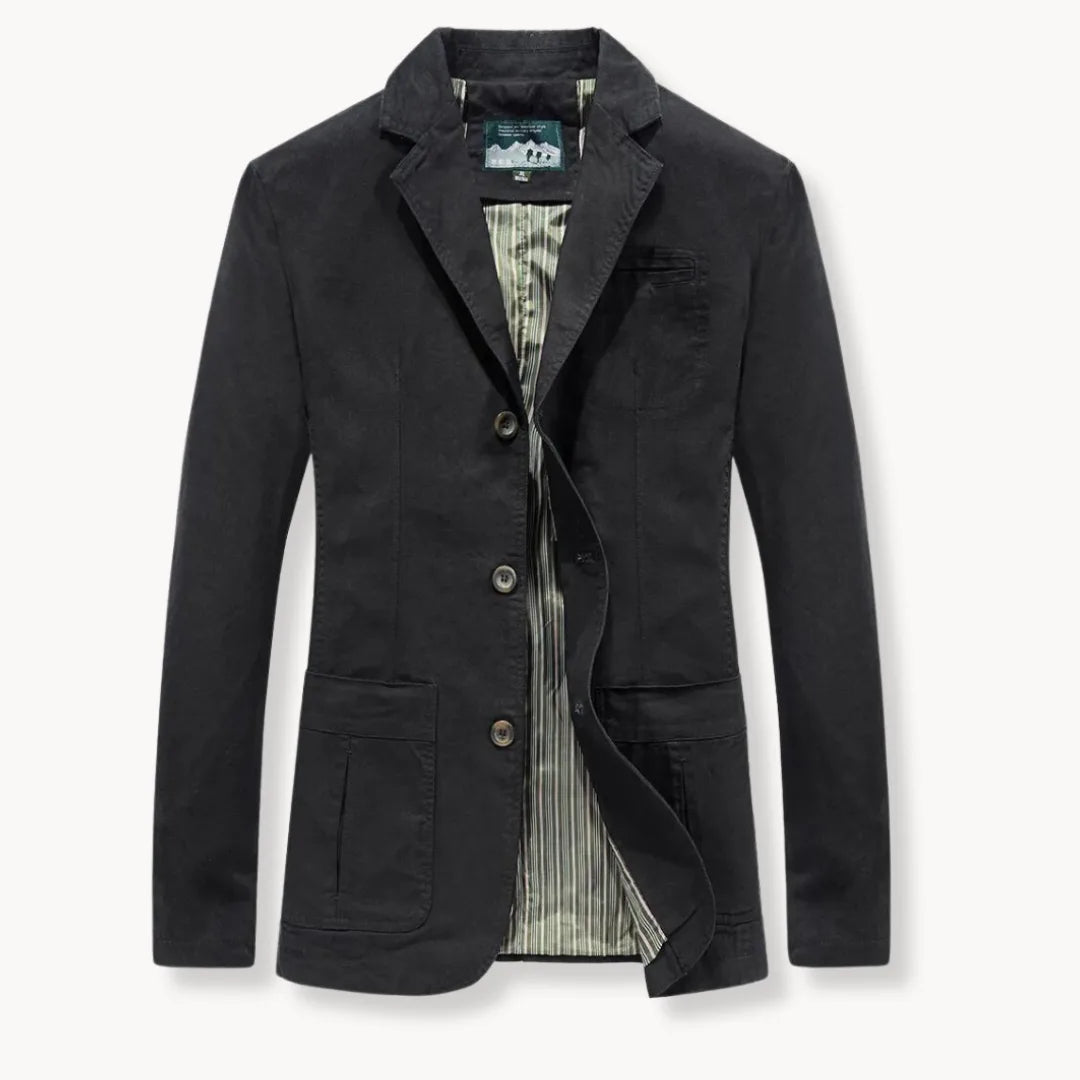 Getailleerde blazer met reverskraag en voorzakken