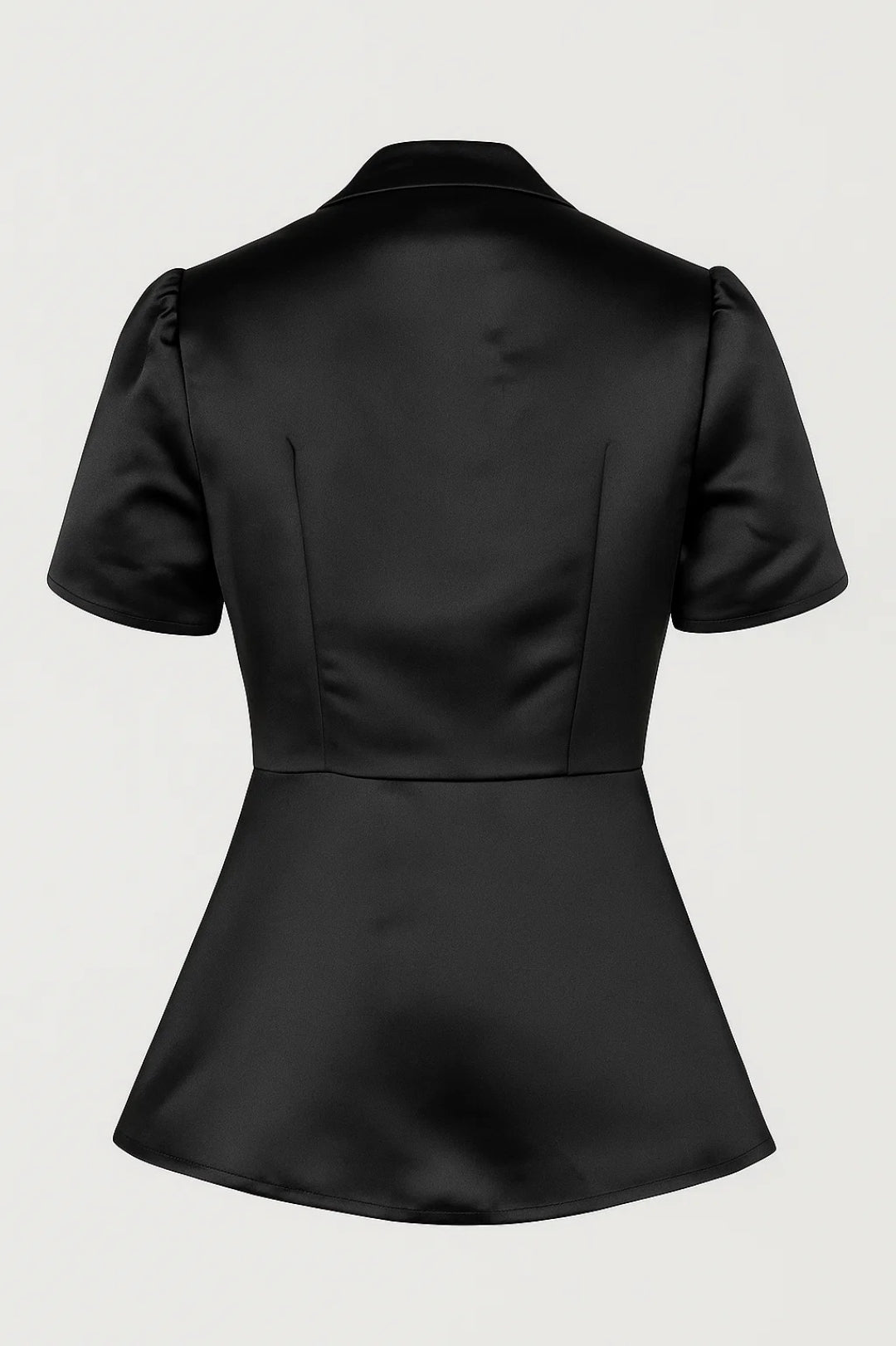 Dames Blazer Korte Mouwen Peplum Stijl met Knopen