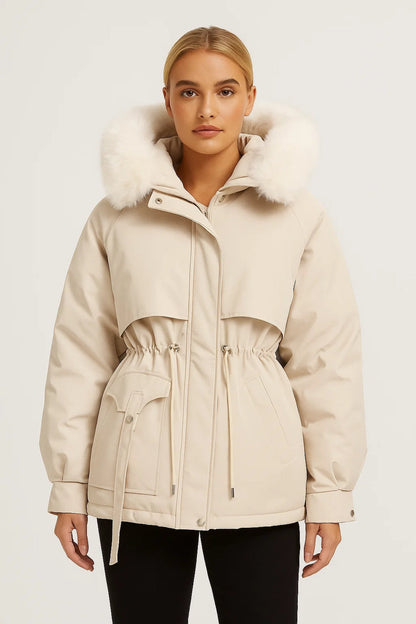 Korte Winterjas met Capuchon Warm en Verstelbaar