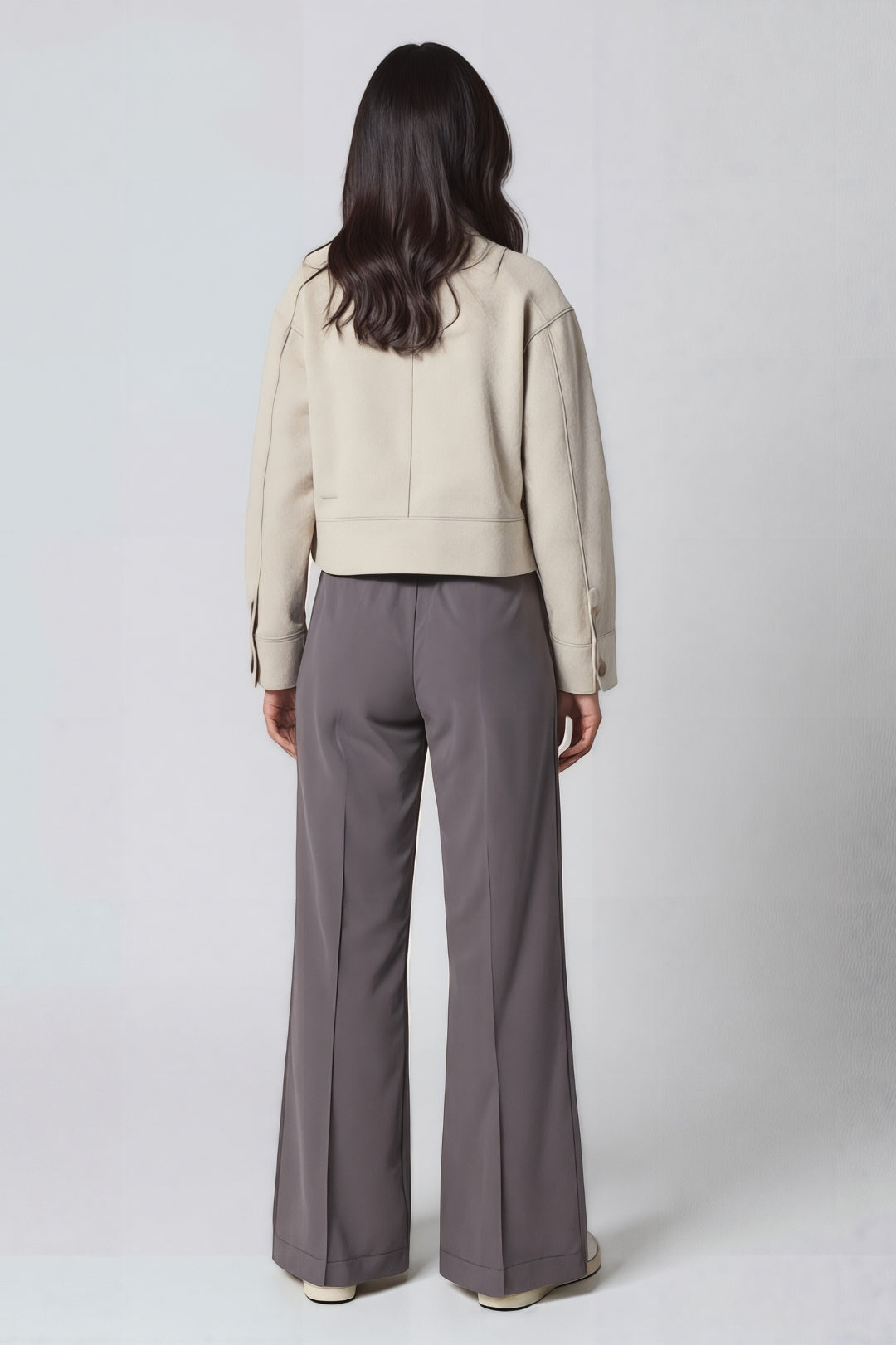 Korte Damesjas Met Knopen Casual Stijl