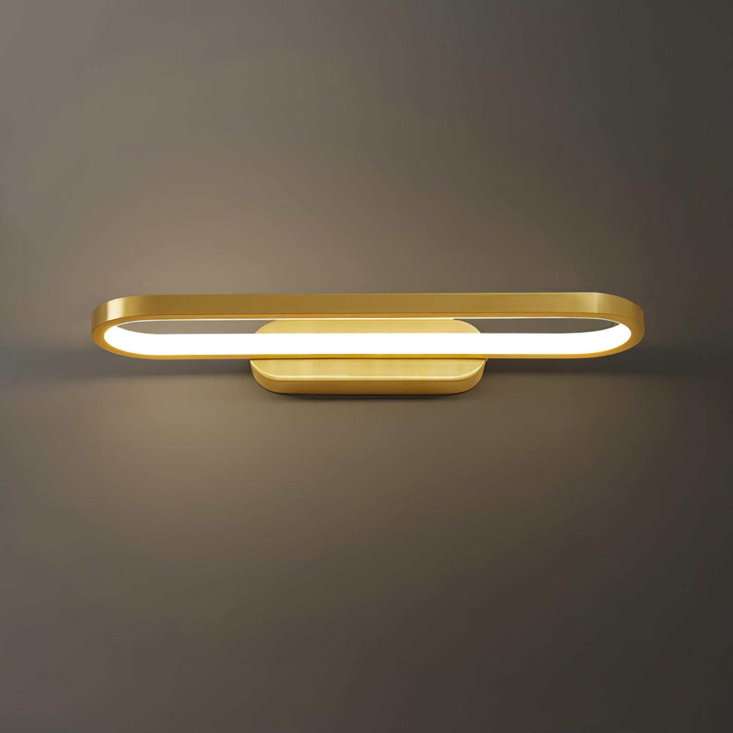 Wandlamp LED Messing Acryl Ovaal 40cm Warm Neutraal Koel Wit Badkamer Woonkamer