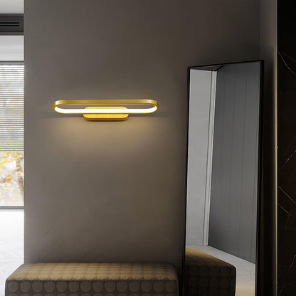 Wandlamp LED Messing Acryl Ovaal 40cm Warm Neutraal Koel Wit Badkamer Woonkamer