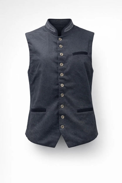 Heren Gilet - Elegante Formal Gilet met Kraag en Knoopsluiting