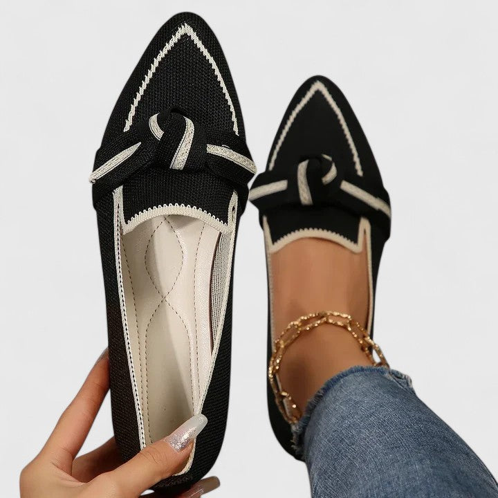 Gina Dames Loafers | Elegante Spitse Neus met Knoopdetail 3