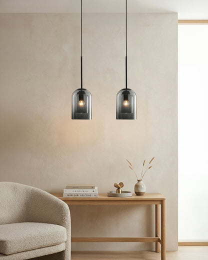 Glazen Hanglamp Ginza met Gebogen Vorm en Zachte Sfeerverlichting Warm Wit – E27 Fitting Inclusief Dimbare Compatibiliteit