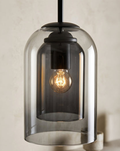 Glazen Hanglamp Ginza met Gebogen Vorm en Zachte Sfeerverlichting Warm Wit – E27 Fitting Inclusief Dimbare Compatibiliteit