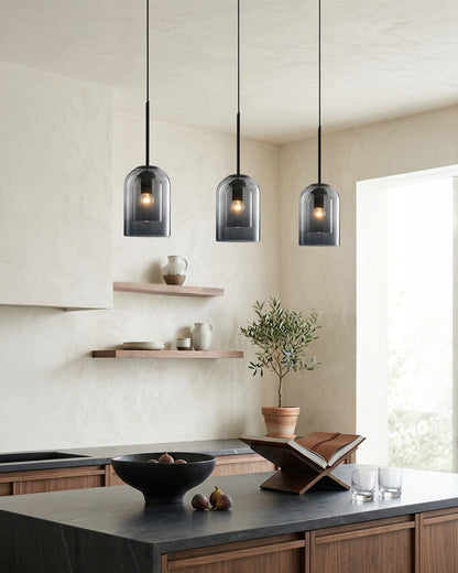 Glazen Hanglamp Ginza met Gebogen Vorm en Zachte Sfeerverlichting Warm Wit – E27 Fitting Inclusief Dimbare Compatibiliteit