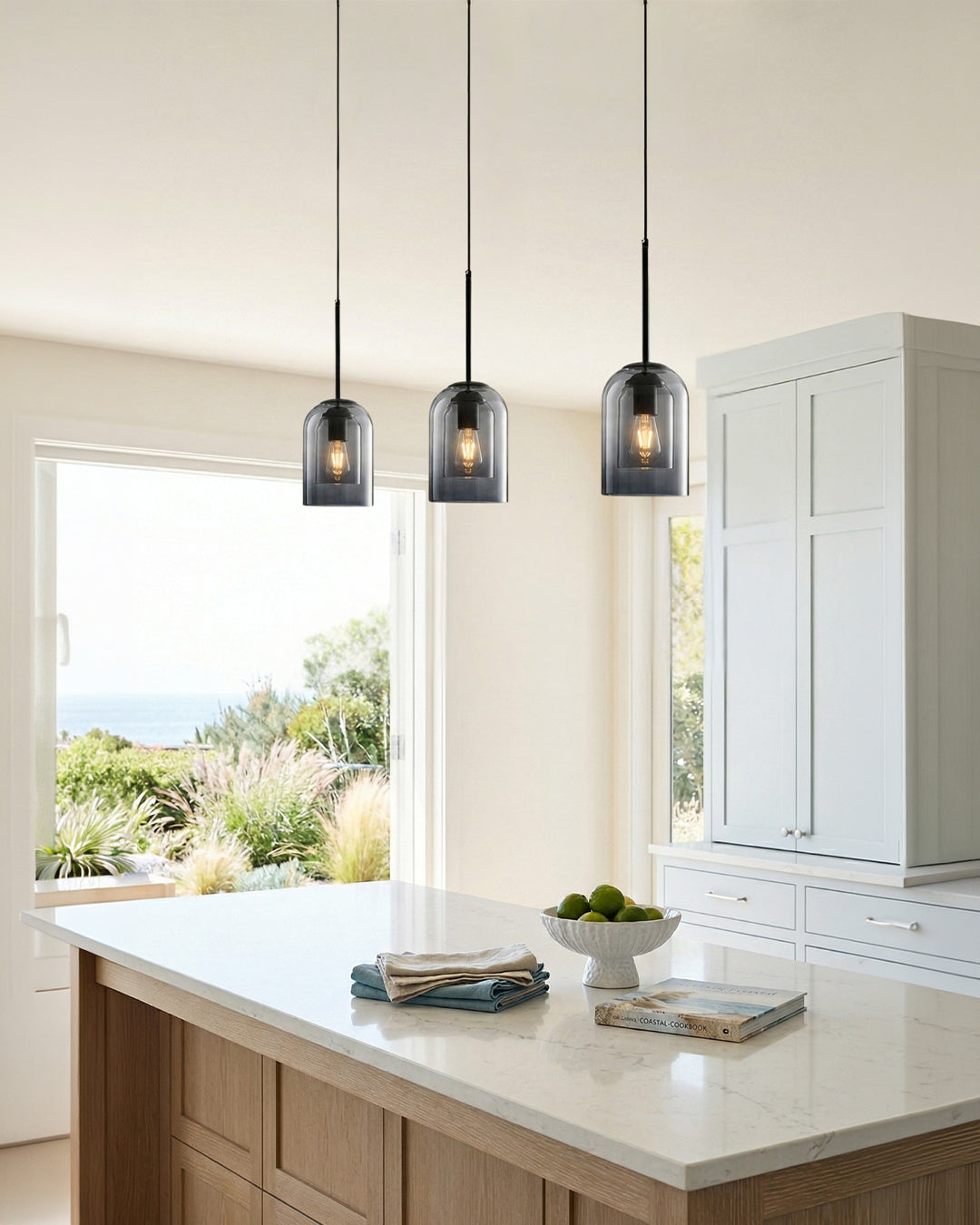 Glazen Hanglamp Ginza met Gebogen Vorm en Zachte Sfeerverlichting Warm Wit – E27 Fitting Inclusief Dimbare Compatibiliteit