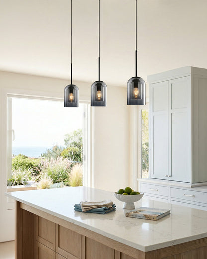 Glazen Hanglamp Ginza met Gebogen Vorm en Zachte Sfeerverlichting Warm Wit – E27 Fitting Inclusief Dimbare Compatibiliteit