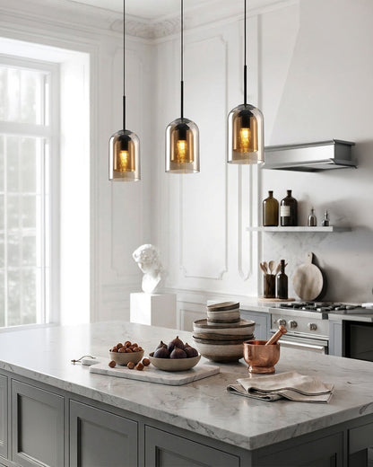 Glazen Hanglamp Ginza met Gebogen Vorm en Zachte Sfeerverlichting Warm Wit – E27 Fitting Inclusief Dimbare Compatibiliteit