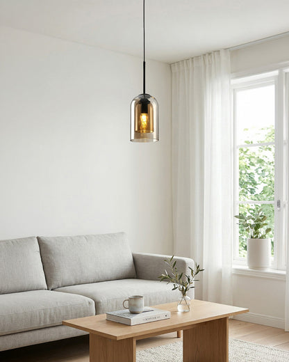 Glazen Hanglamp Ginza met Gebogen Vorm en Zachte Sfeerverlichting Warm Wit – E27 Fitting Inclusief Dimbare Compatibiliteit