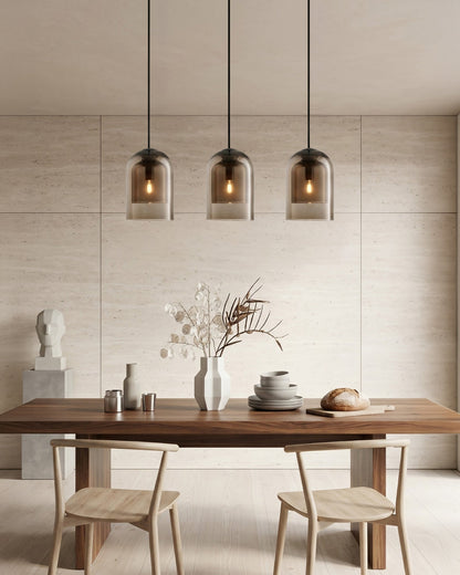 Glazen Hanglamp Ginza met Gebogen Vorm en Zachte Sfeerverlichting Warm Wit – E27 Fitting Inclusief Dimbare Compatibiliteit