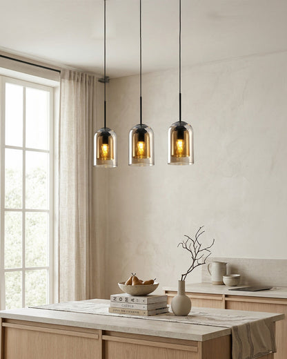 Glazen Hanglamp Ginza met Gebogen Vorm en Zachte Sfeerverlichting Warm Wit – E27 Fitting Inclusief Dimbare Compatibiliteit