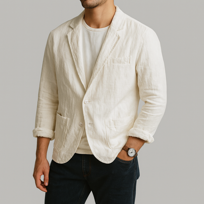 Linnen Cardigan Licht en Ademend