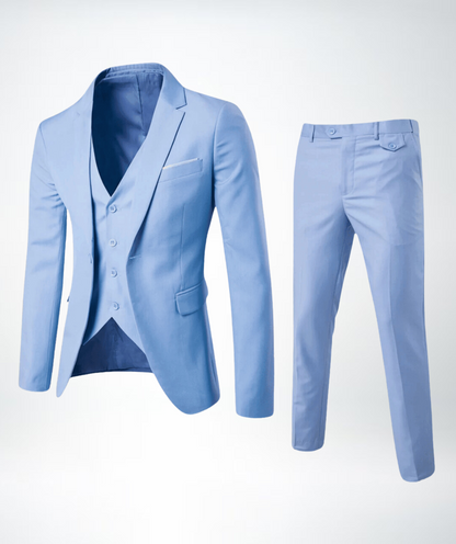 Herenpak Driedelig Slim Fit met Gilet en Pantalon