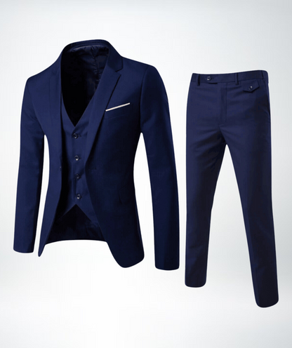 Herenpak Driedelig Slim Fit met Gilet en Pantalon