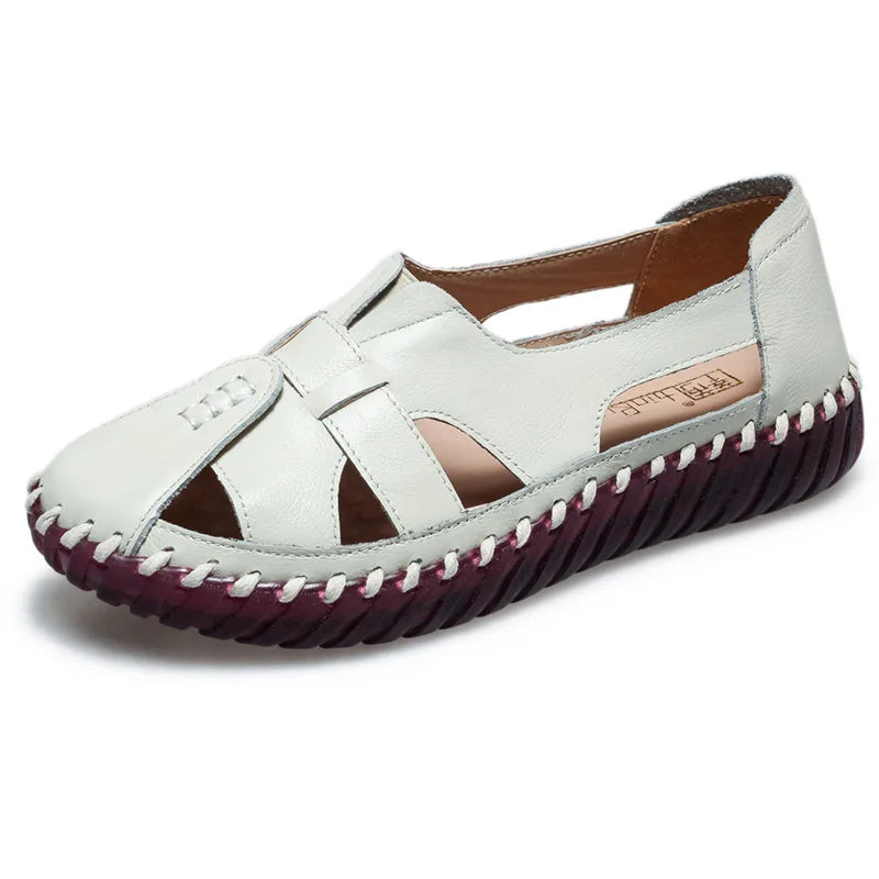 Zomerse Lederen Sandalen Riviera Stijl - StudioMarella