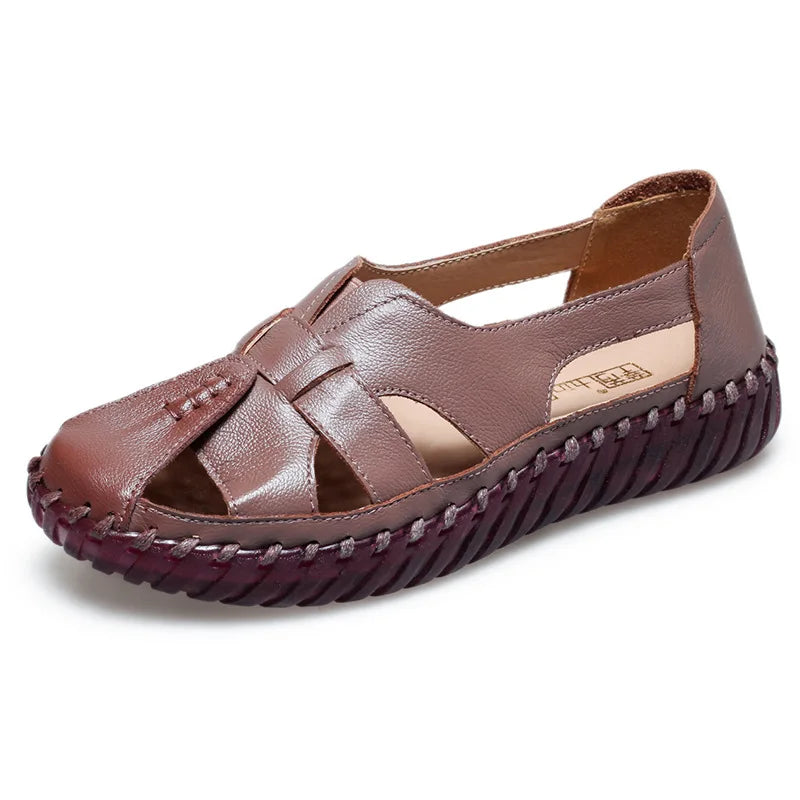 Zomerse Lederen Sandalen Riviera Stijl