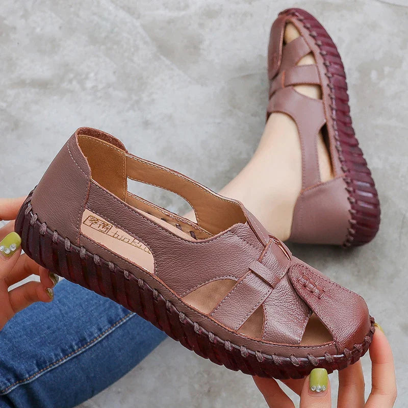 Zomerse Lederen Sandalen Riviera Stijl