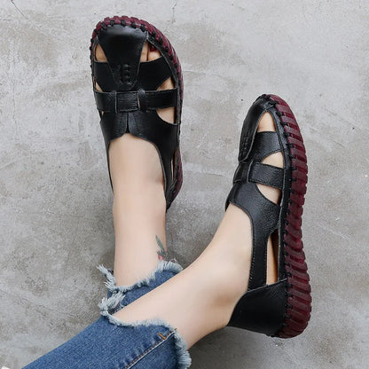 Zomerse Lederen Sandalen Riviera Stijl