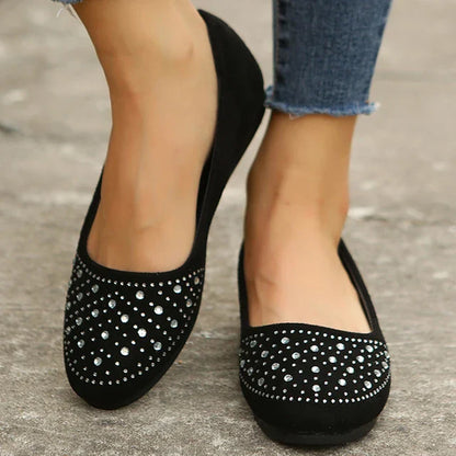 Kristallen Loafers voor Dames Lichtgewicht Elegant