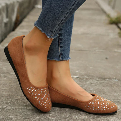 Kristallen Loafers voor Dames Lichtgewicht Elegant