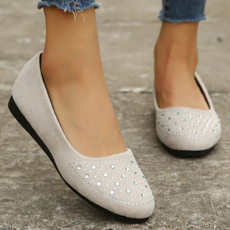 Kristallen Loafers voor Dames Lichtgewicht Elegant