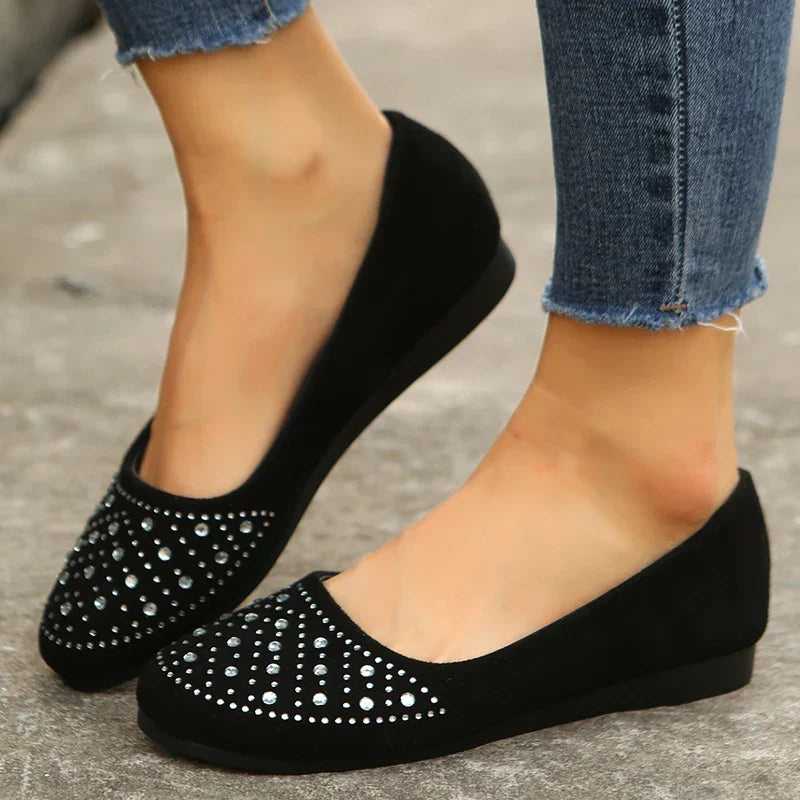 Kristallen Loafers voor Dames Lichtgewicht Elegant