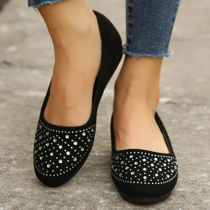 Kristallen Loafers voor Dames Lichtgewicht Elegant