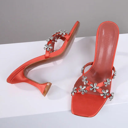 Bloemendecoratie Sandalen voor Vrouw Zomer