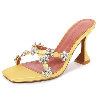 Bloemendecoratie Sandalen voor Vrouw Zomer