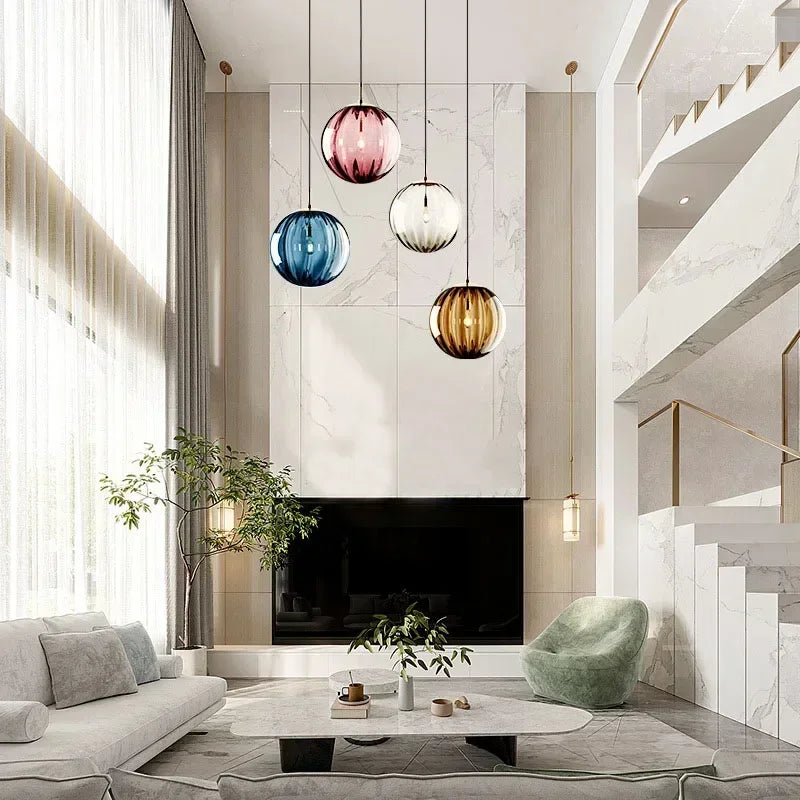 Hanglamp Glazen Bollen LED Geïntegreerd Eetkamer Woonkamer Moderne Plafondlamp Glazen Bol Pendellamp Sfeerverlichting