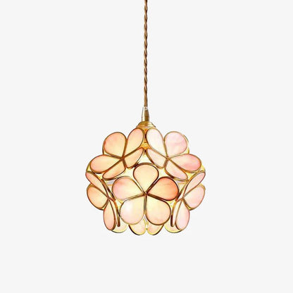 Glazen Bloembladlamp Hanglamp Messing Fitting Handgeblazen Glas Ø20cm Vijf Kleuren E26/E27 Pendelverlichting