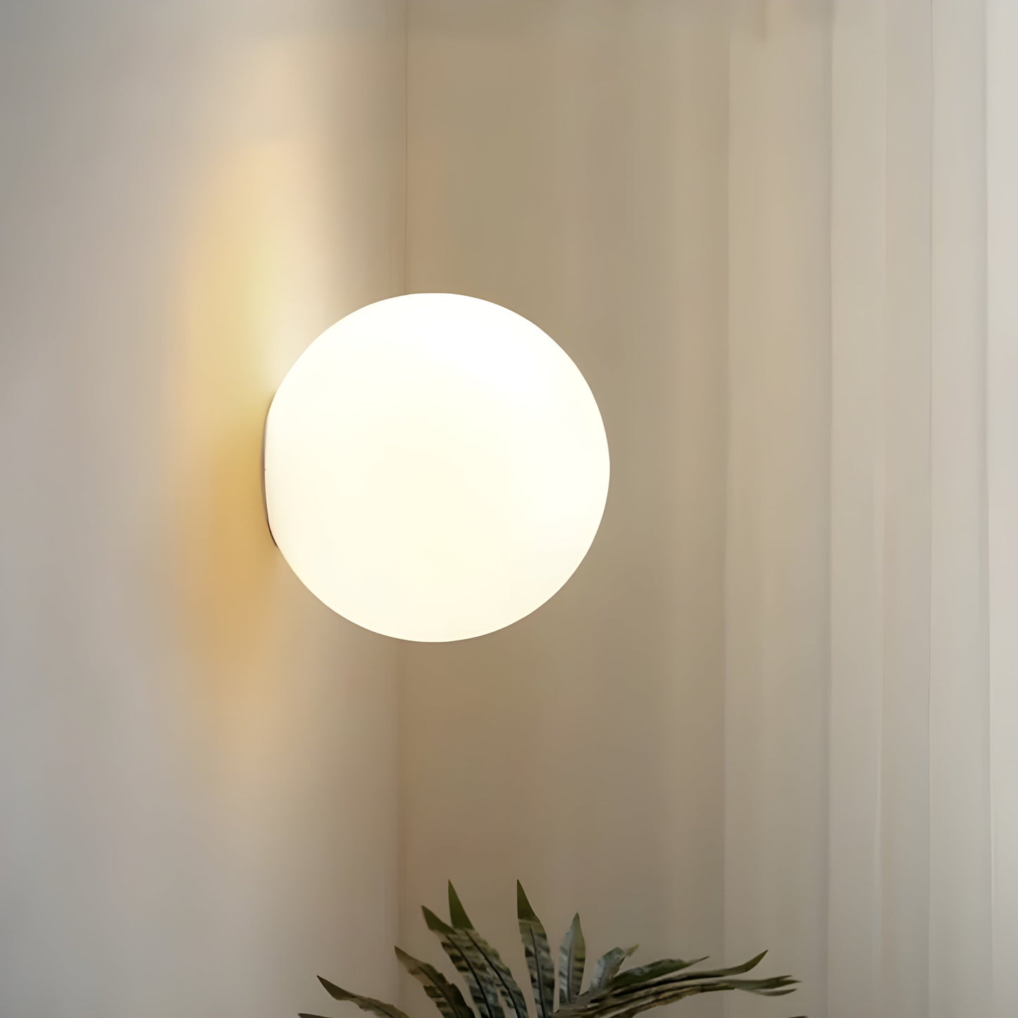 Wandlamp Rond Matglas Minimalistisch Scandinavisch Japandi Stijlvol Woonkamer Slaapkamer